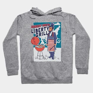 Honest Abe's Liberty Grill // Funny USA Fourth of July Abraham Lincoln Hoodie